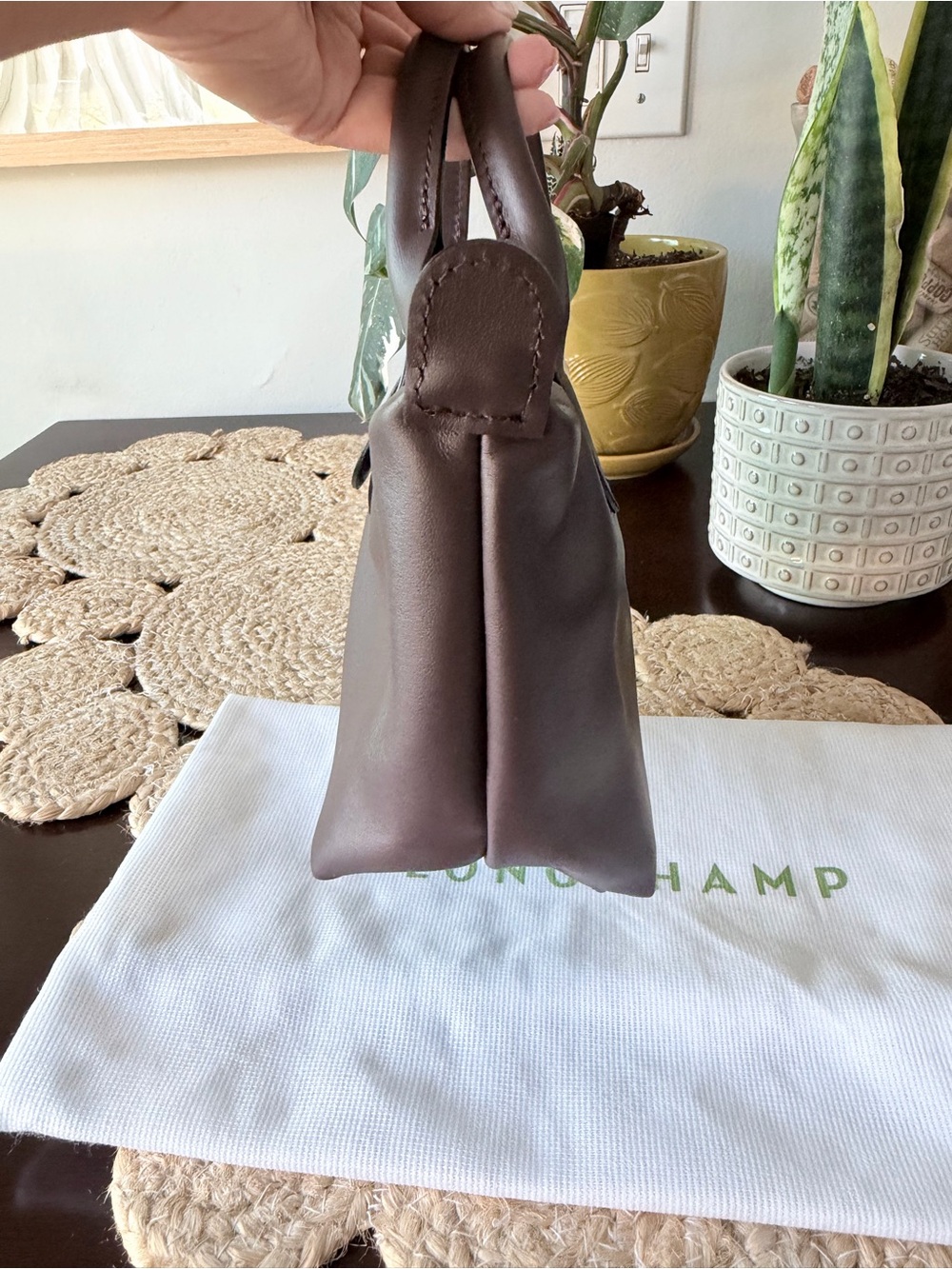 Longchamp Extra Small Le Pliage Xtra Small Leather Top Handle - Picture 8 of 16